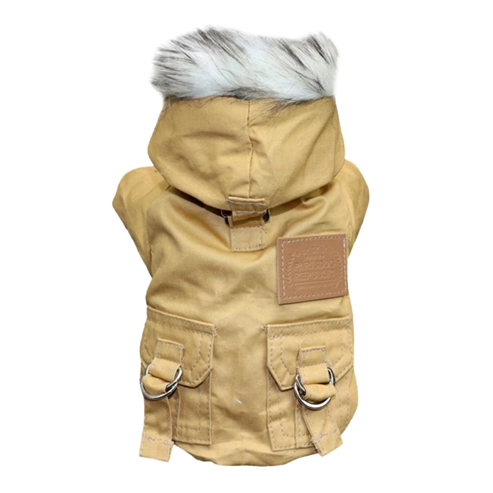 Pet Dog Jacket With Harness -Winter Heavy Hiking Coat- Dog Warm Hoodie Vest- Windproof Outdoor Jacket For Small Medium Large Dog