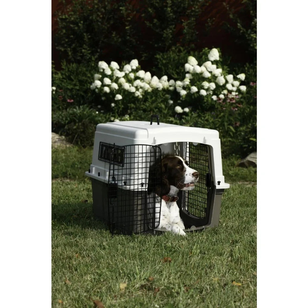 Two Door Dog Crate - Designed for Air Transport - Side Door Dog Kennel - Easy to Clean Pet Crate