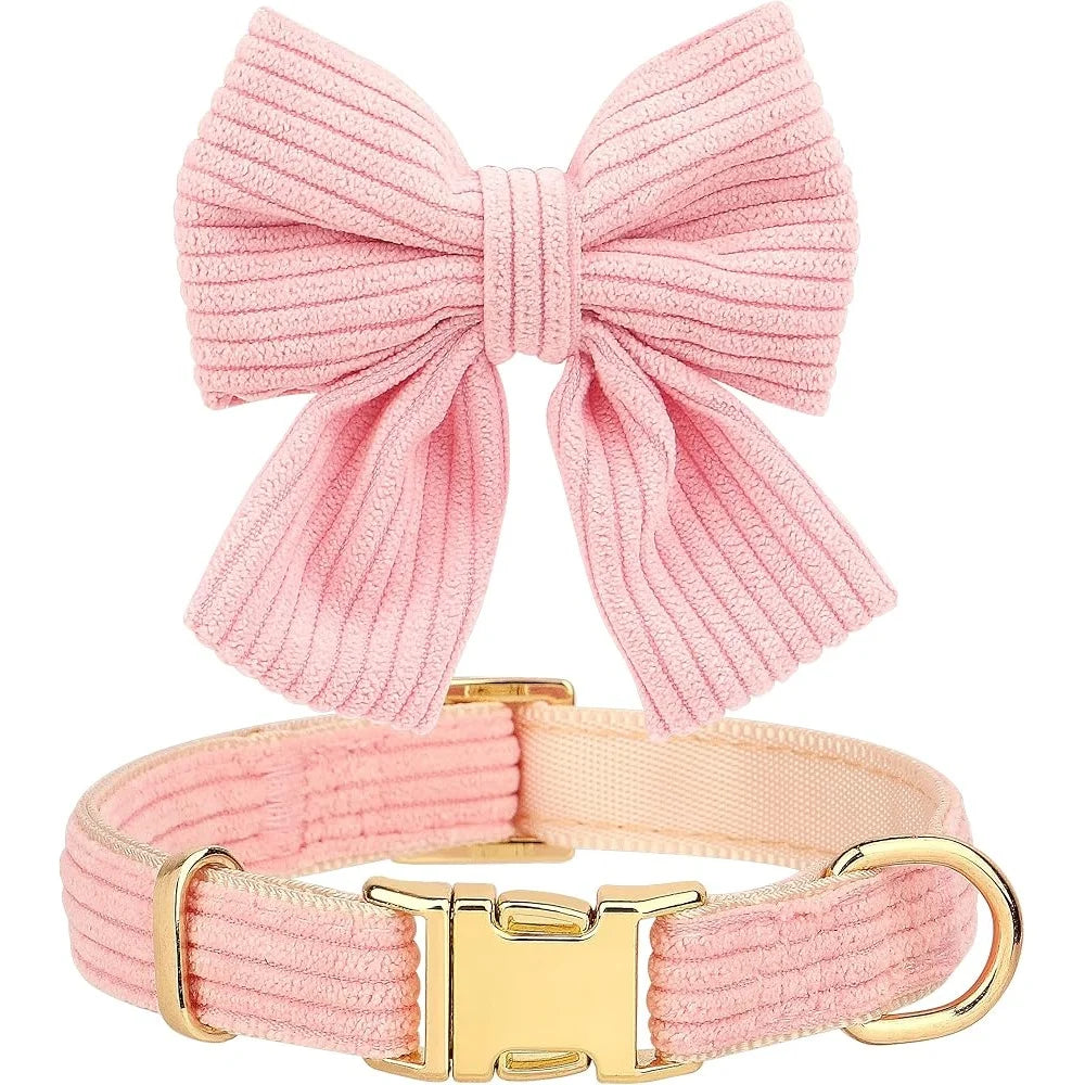Cute Adjustable Dog Vest Harness Collar Leash Set- Soft Mesh Breathable Comfort Bowtie - size S