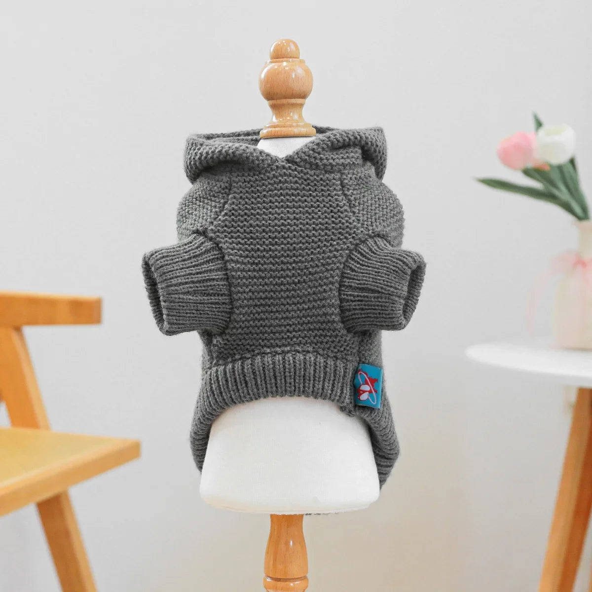Dog 1PC Nordic Starfish Sweater - Dark Gray Pet Clothes - Hooded Sweater Autumn Pullover