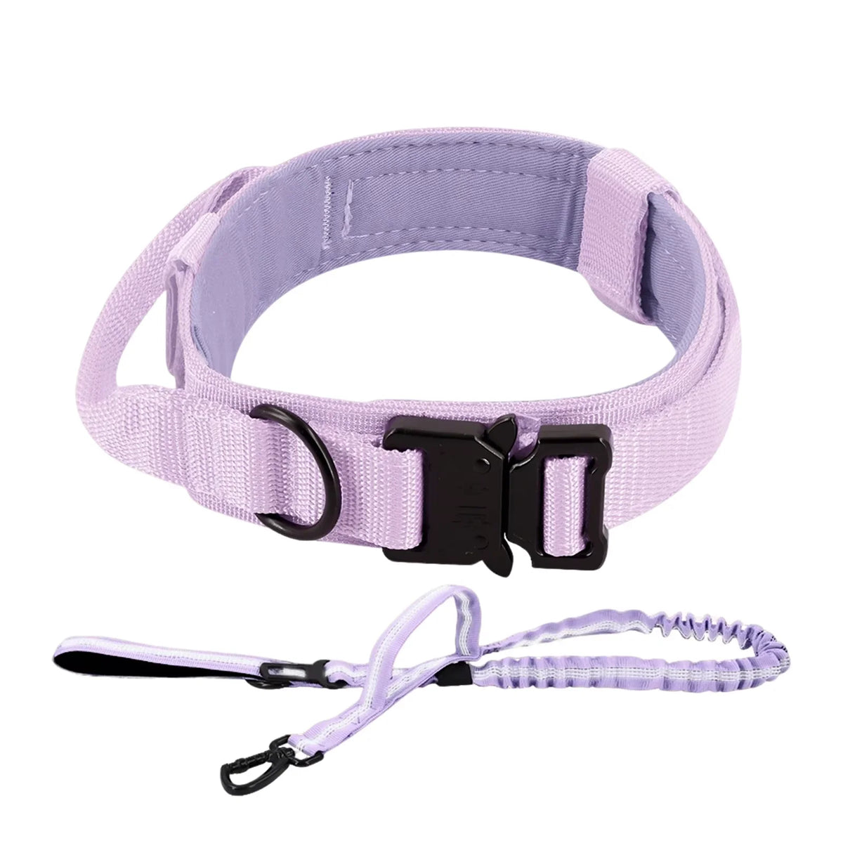 Dog Training Collar- Adjustable Tactical Dog Collar/ Leash Set- Control Handle-Sizes M to XL Dogs-Collars/Leashes