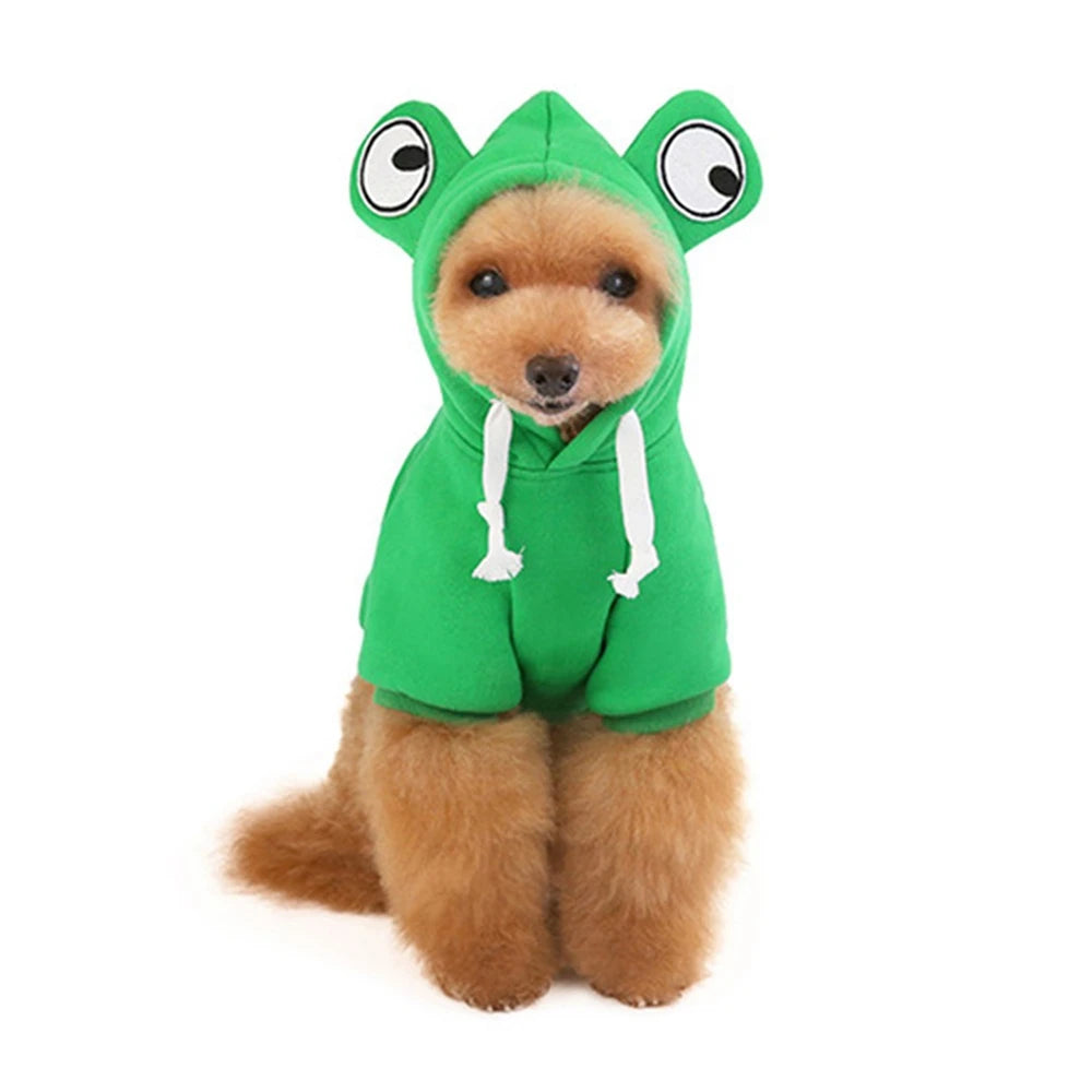 Costume Hoodies Clothes- Cute Plush Coat Hoodies-Pet Costume Jacket For Puppy Cat French Bulldog Chihuahua Small Dog Clothing