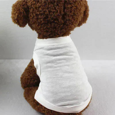 Summer Pure Cotton Dog Vest T-Shirt-Sizes XS-3XL-Costumes/Apparel