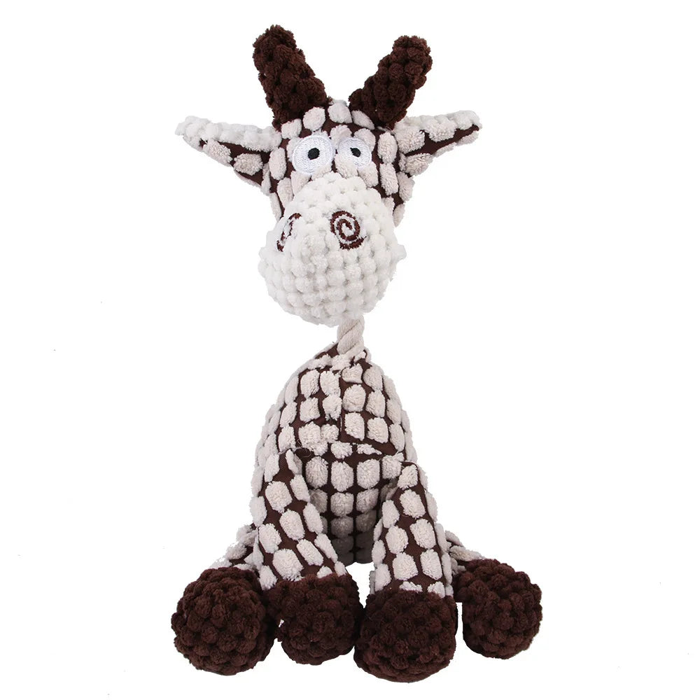 Plush Squeaky Dog/Puppy Chew Toys- Interactive- Teething Training Dog Toys- Cute Donkey Design-Dog Toys