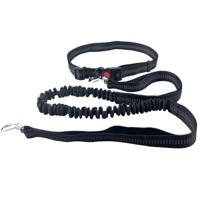 Hand Free Dog Leash for Pet Walking Running Jogging- Adjustable Dog leash- Waist Belt -Chest Strap Traction Rope