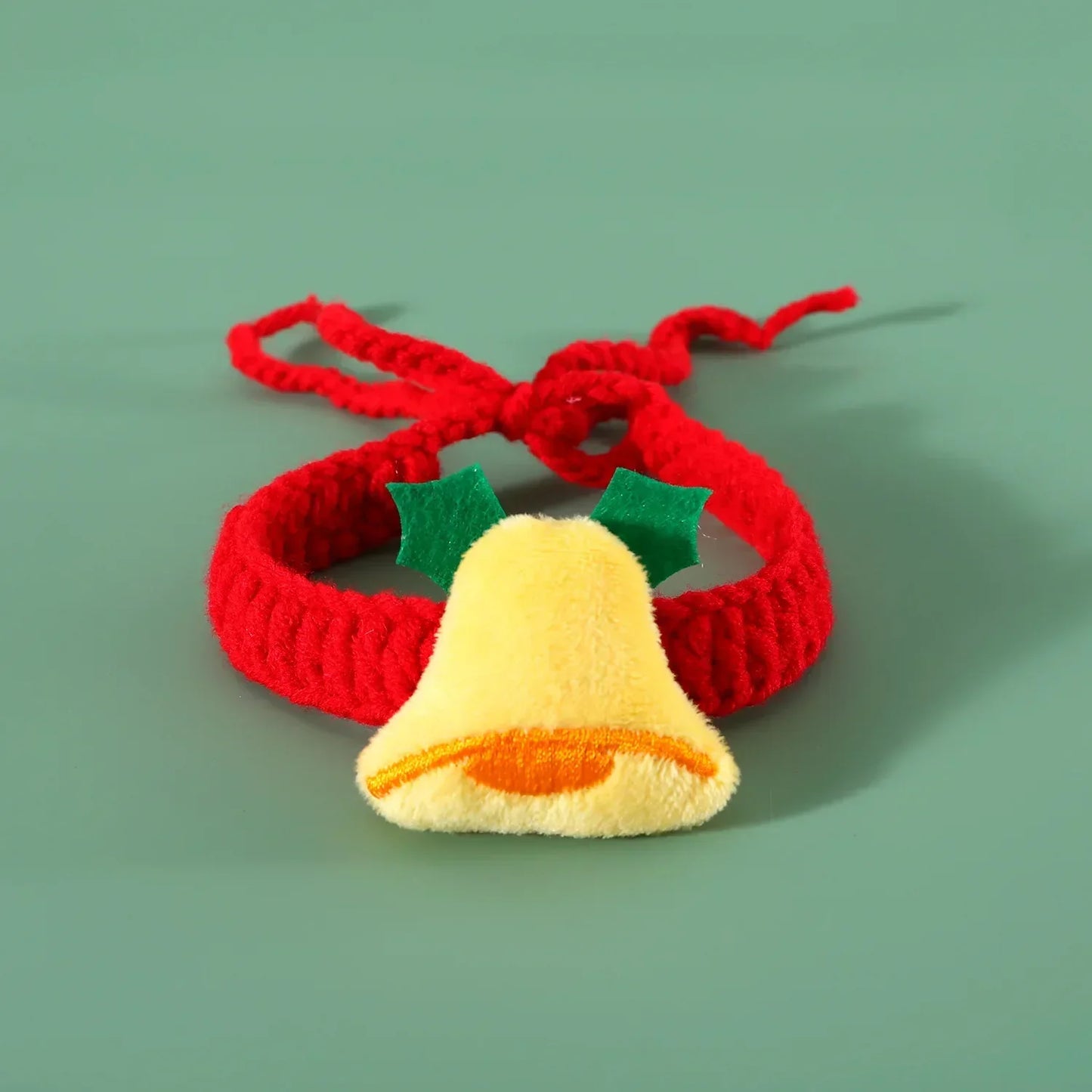 Cute Santa Claus Pattern Pet Bow Bell Collar for Dog Cats Accessories Supplies- Holiday Christmas Dog Collar