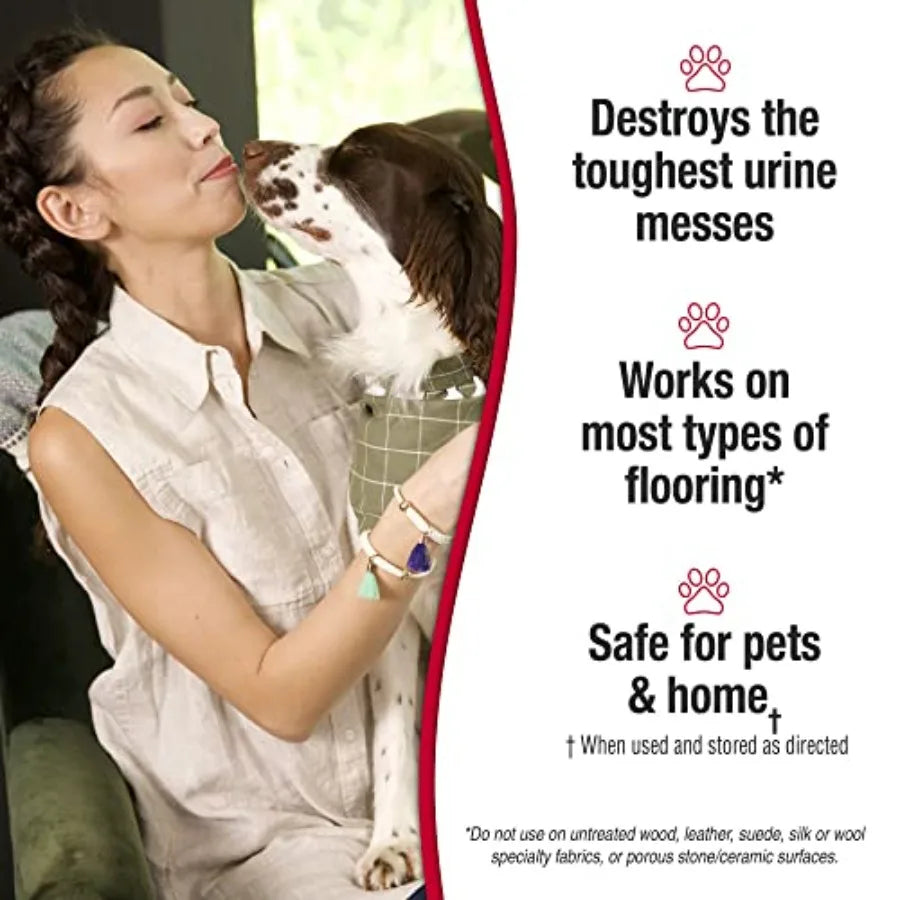 Urine Destroyer Plus for Dogs- Enzymatic Formula Tough on Strong Stains and the Yellow Sticky Residue- 1 Gal-Pet Grooming
