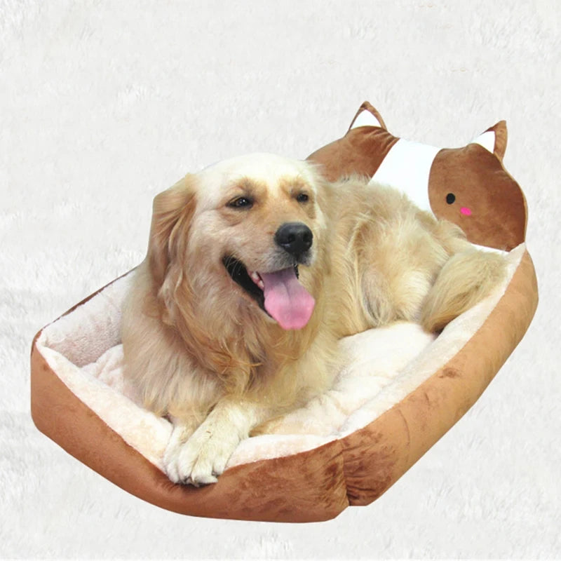 Winter Warm Dog Sofa Bed-Non-Slip Bottom-Washable Cartoon Pet Beds for Small Dogs-S M L sizes-Beds & Blankets
