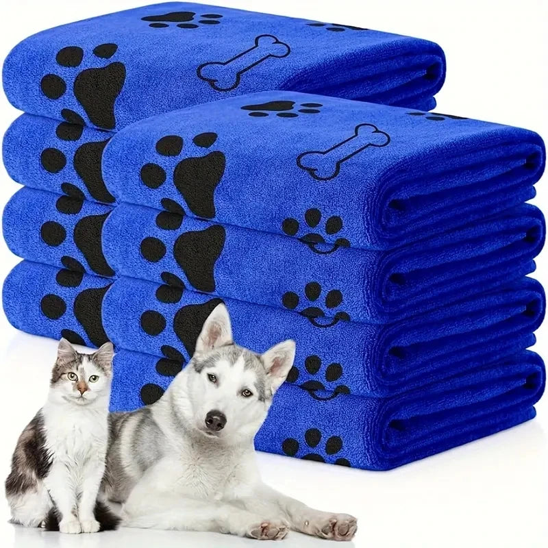 2pcs Soft Microfiber Dog Towels - Quick Drying-Absorbent