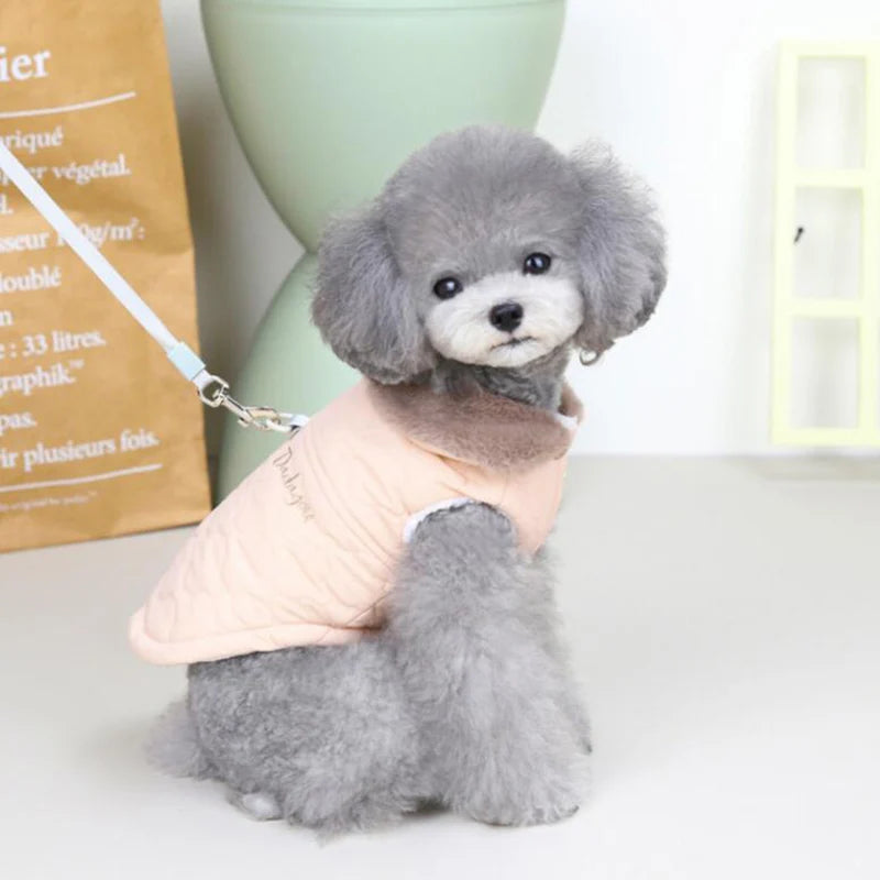 Waterproof Fur Collar Dog Jacket- Winter Warm Fleece Dog Clothes for Small Dogs Puppy-Pet Vest-Sizes S to XL- Costumes/Apparel