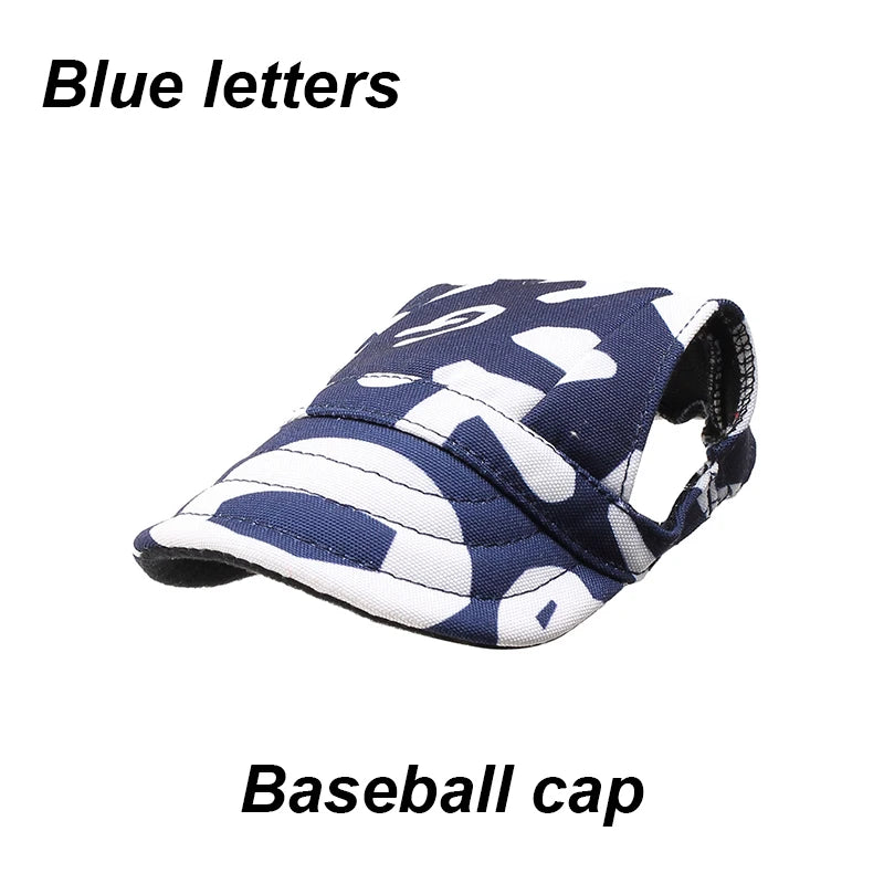 Dog Sunscreen Baseball Cap- Outdoor Sports Hat With Ear Holes- Adjustable- For Small Medium Dogs Cats Caps