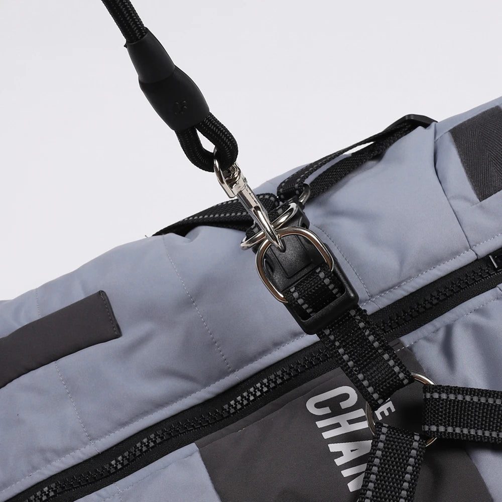 Winter Pet Dog Jacket With Harness Leash- Warm Dog Clothes- Sizes S-2XL-Costumes/Apparel