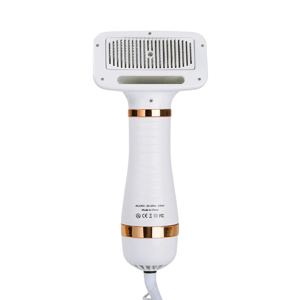 2 in 1 Portable Grooming Brush- Low Noise Dog Hair Dryer-  Hair Removal Comb- Dust-Proof- for Small Medium Dogs
