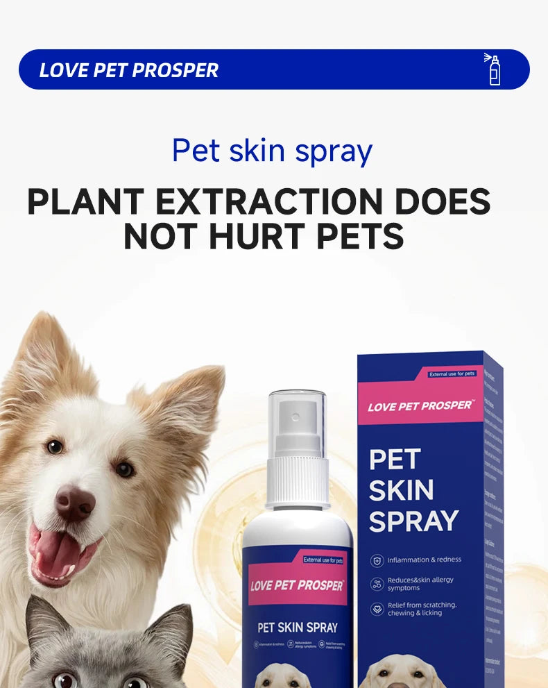 Skin Support Itch Spray to Comfort Dogs -100 mL Dog at Itch Relief Spray-Gentle Plant-Based Skin Support with Mint, Citronella/ Nano Silver for Redness, Scratching/ Licking-Pet Supplements