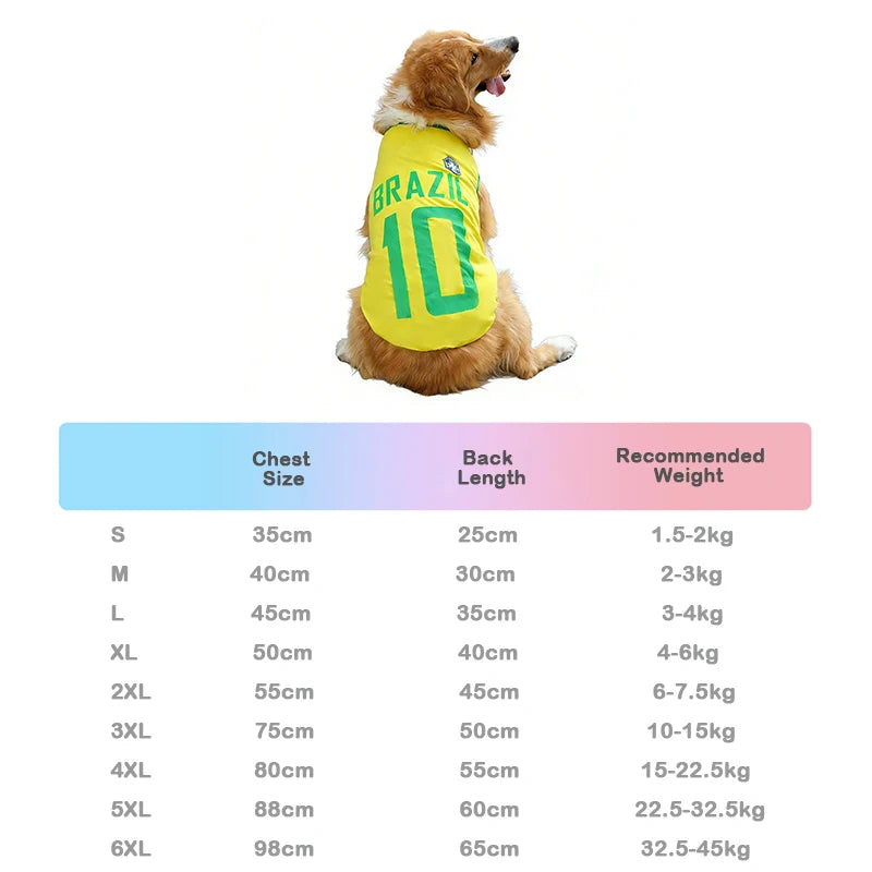 2026 Dog Soccer Jersey-Breathable Mesh-Thin Cool Summer T- Shirt- Sizes S-6XL-Soft- Quick Dry Vest-Costumes/Apparel