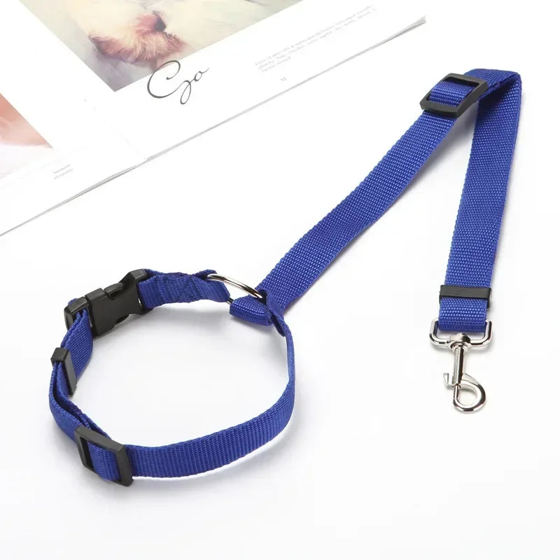 1pc Pet Seat Belt- Car Headrest Restraint- Adjustable Safety Rope- Car Seat Belt for Small Dogs-Collars/Leashes