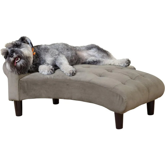 21" Wide Pet Chaise Lounge Bed for Small to Medium Dog  28.8" L x 20.3" W x 13.3" Th