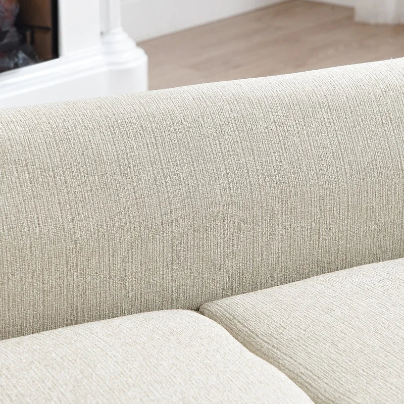 Modern Beige Rectangular Dog Sofa with Backrest and Armrests for Small Medium to Large Size Dogs- Soft Cushion- Beds & Blankets