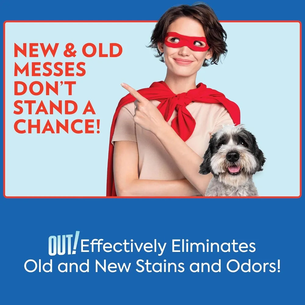 Pet Odor & Stain Remover Spray- Carpet & Floor Cleaner- Deodorizer for Dogs & Cats- 32 fl oz (2 Pack)-Pet Grooming