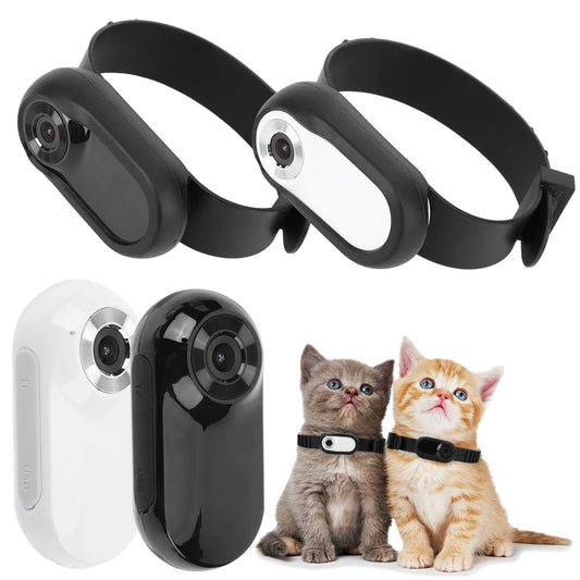 HD 1080P Wireless Camera Collar- Mini Body Cam with 32G Card for Pets
