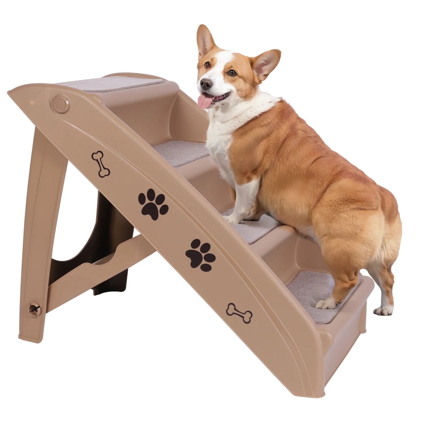 4-Step Pet Dog Stairs- Foldable Dog Steps- Non-Slip Dog Stairs Ramp -Sofa Ladder Pet Furniture for Small Pet Dogs