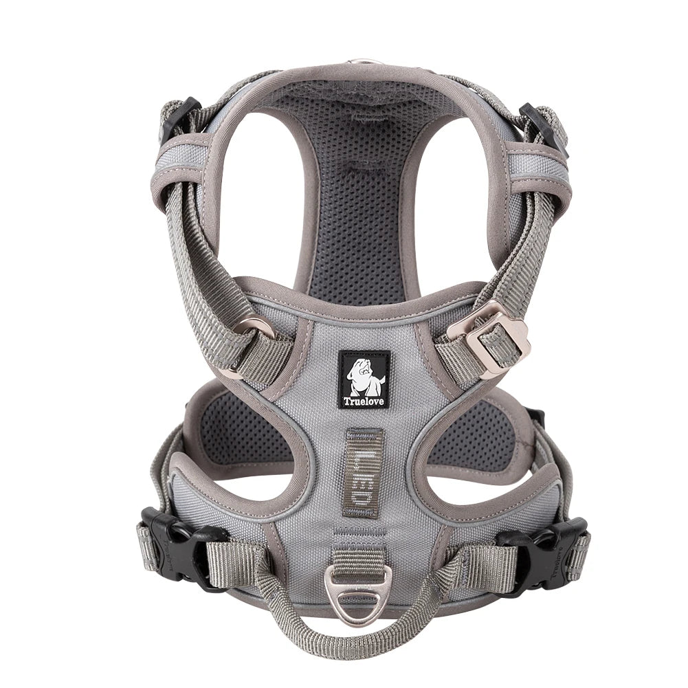 Truelove No Pull Dog Harness- Reflective- Breathable- Adjustable Training Vest-Sizes XS-XL Dogs- Night Walking-Collars/Leashes