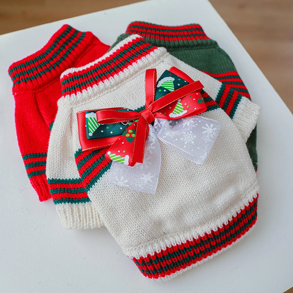 Knitted  Dog Sweater- Autumn Winter Warm Costumes Apparel