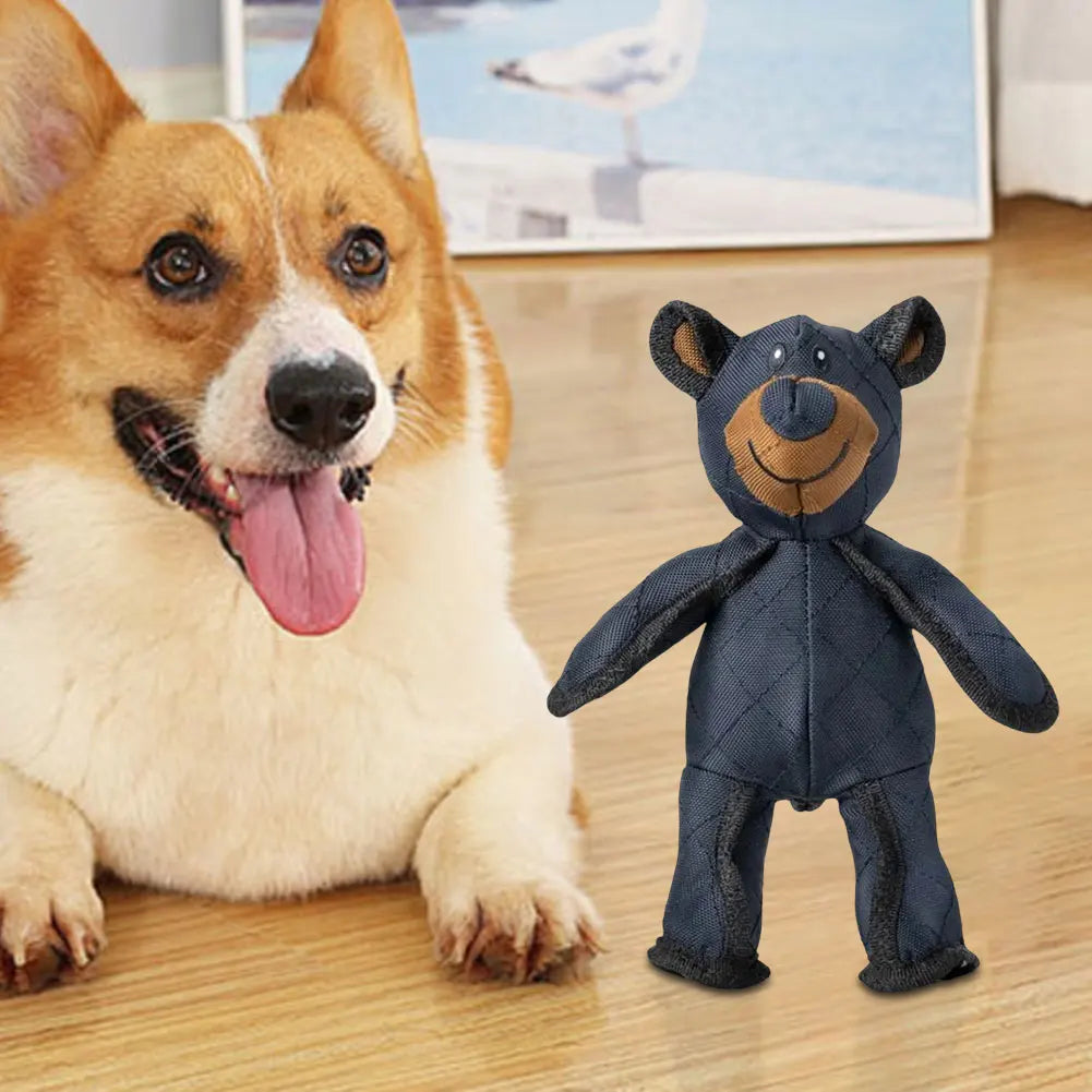 Mighty Robust Bear- Pet Sound making Toy- Plush Interactive Dog Toy-Grinding Teeth Cleaning
