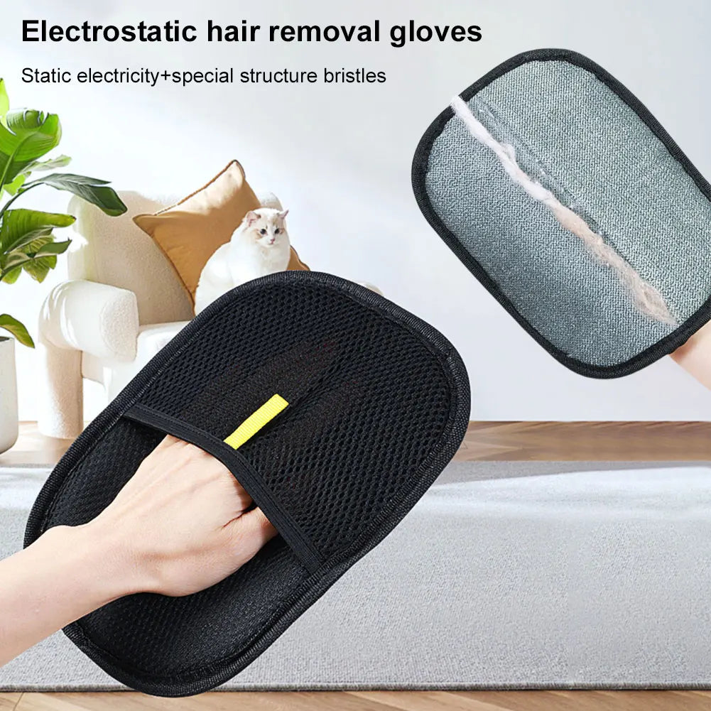 Hair Remover Brush Dog Cat Pet Hair Remover Gloves -Double-Sided- Pet Grooming