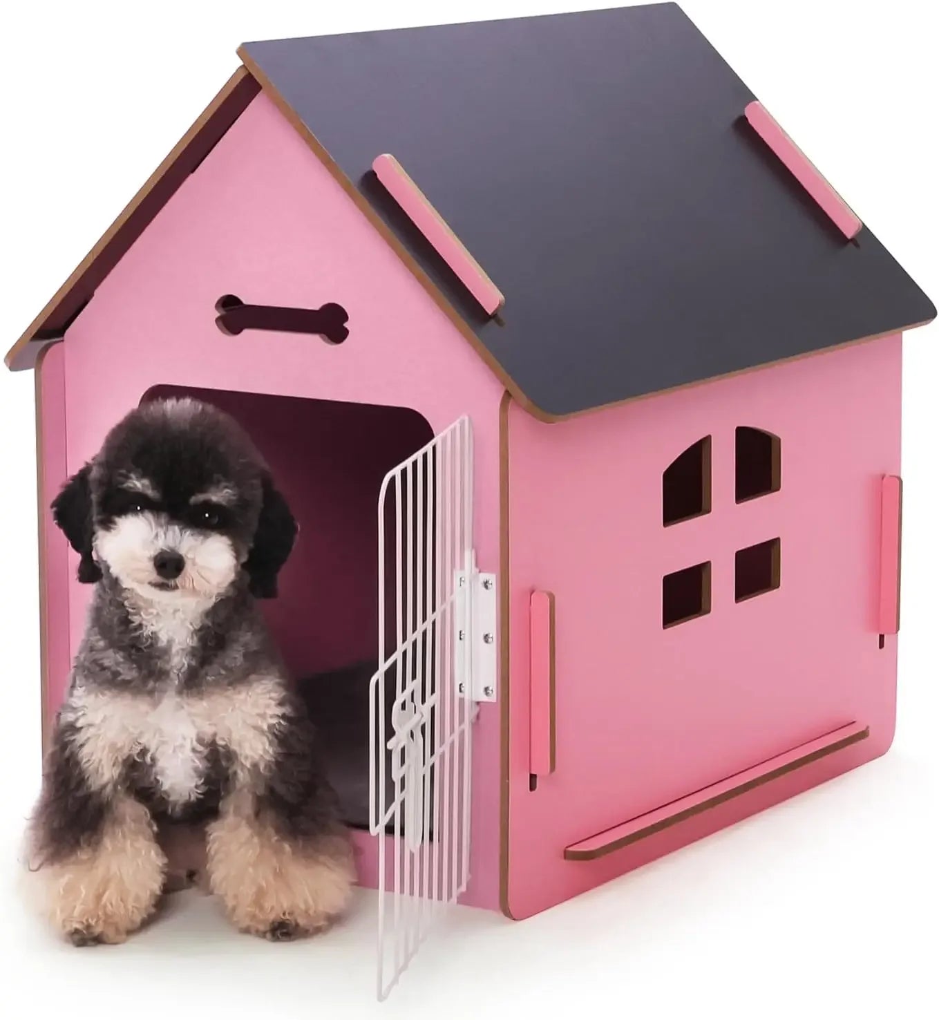 Cute Dog House- Indoor for Small Dogs-Cozy Wooden Design- Small Indoor Bed House