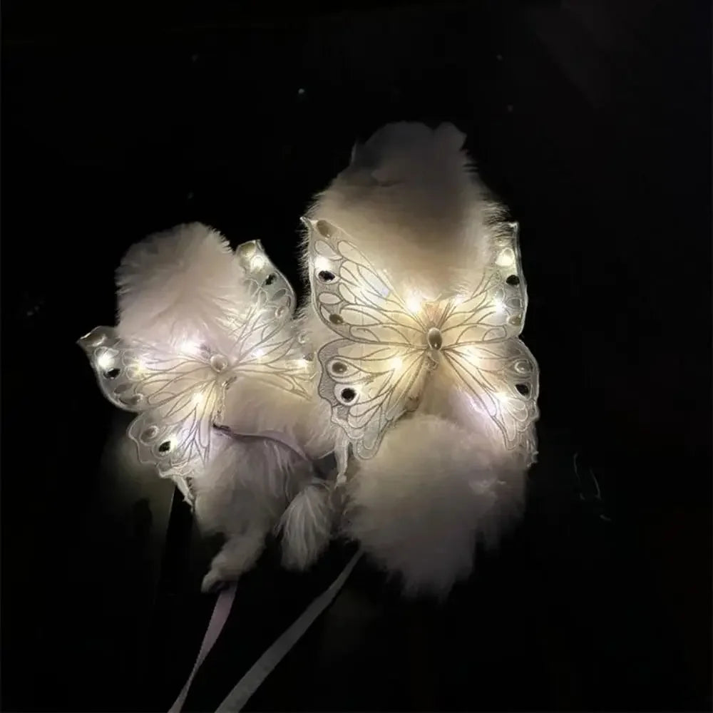 Dog Wings- Glowing Butterfly- Cute Accessories Dog Clothes for Small Medium dogs