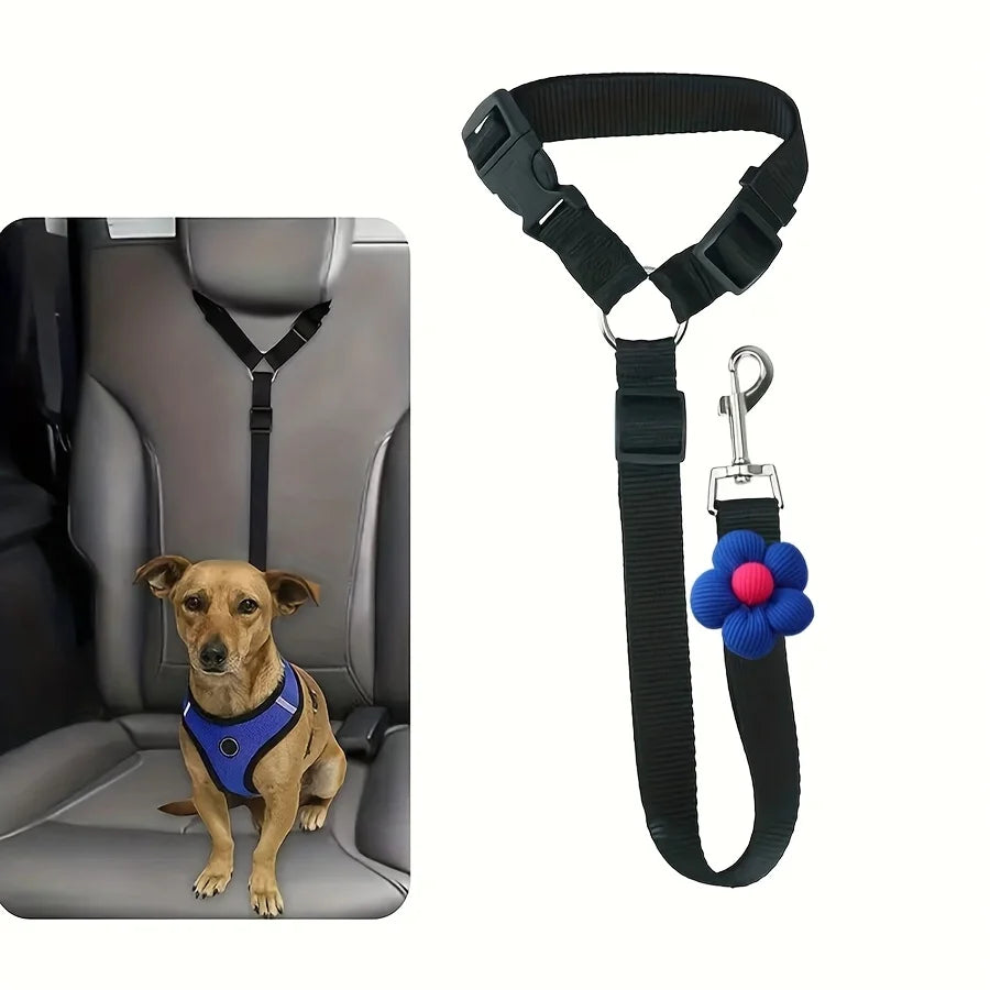 Dog Seat Belt for Vehicle- Secure Pet Car Tether Safety Leash for Dogs-Collars/Leashes
