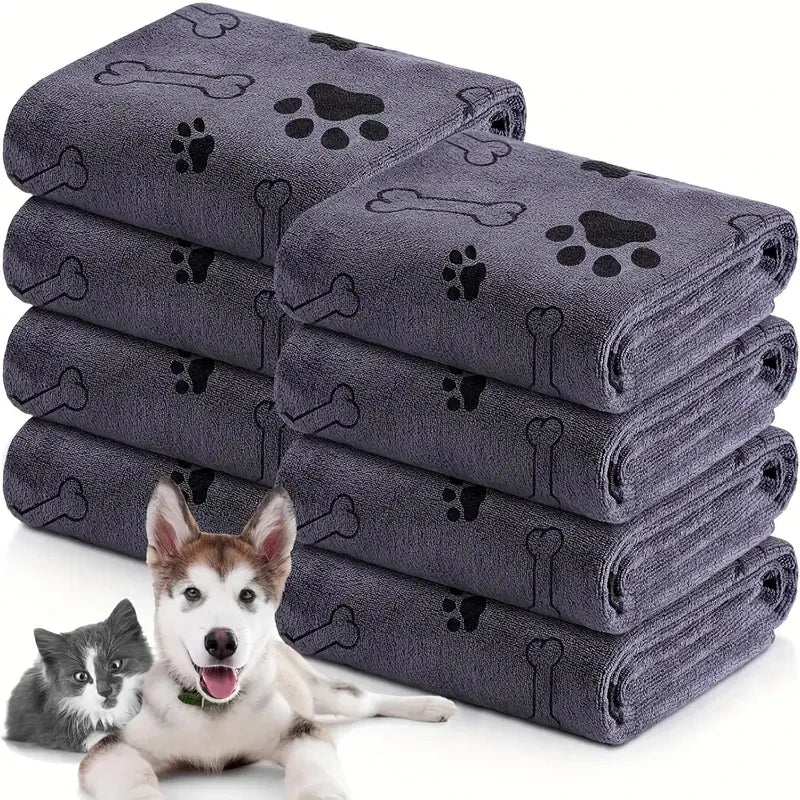2pcs Soft Microfiber Dog Towels - Quick Drying-Absorbent