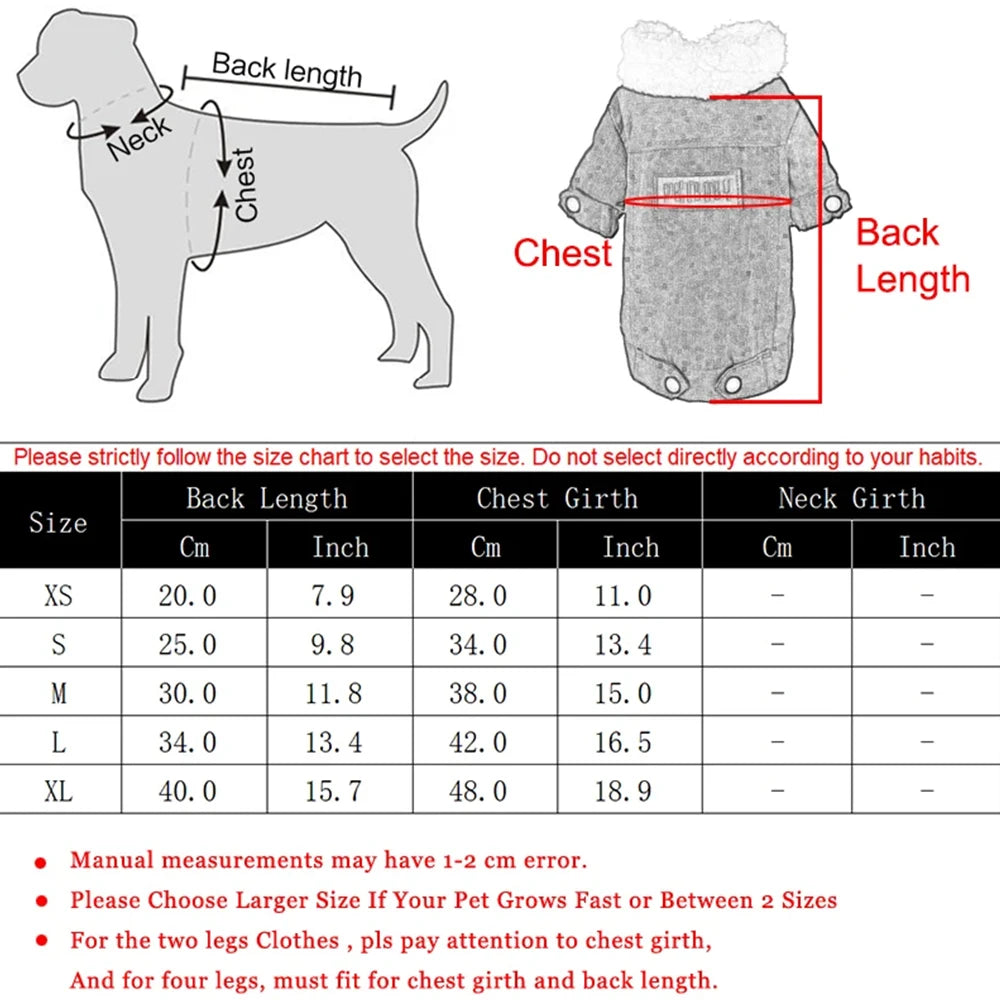 Autumn Winter Dog Jacket For Small Medium Dogs -Warm Coat Jacket- Thicken Fleece Coat