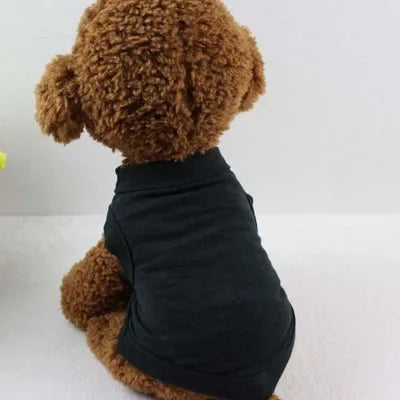 Summer Pure Cotton Dog Vest T-Shirt-Sizes XS-3XL-Costumes/Apparel