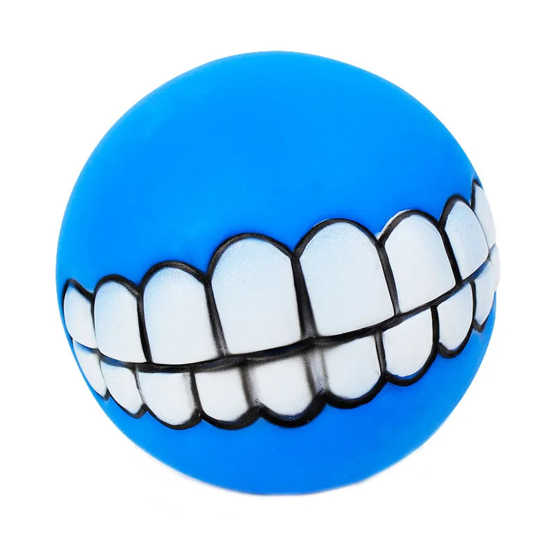1pc Rubber Dog Toys- Squeaky -Cleans Teeth- Dog Chew Toy- Small Puppy Toys Ball- Bite Resistant-Diameter 7cm-Dog Toys