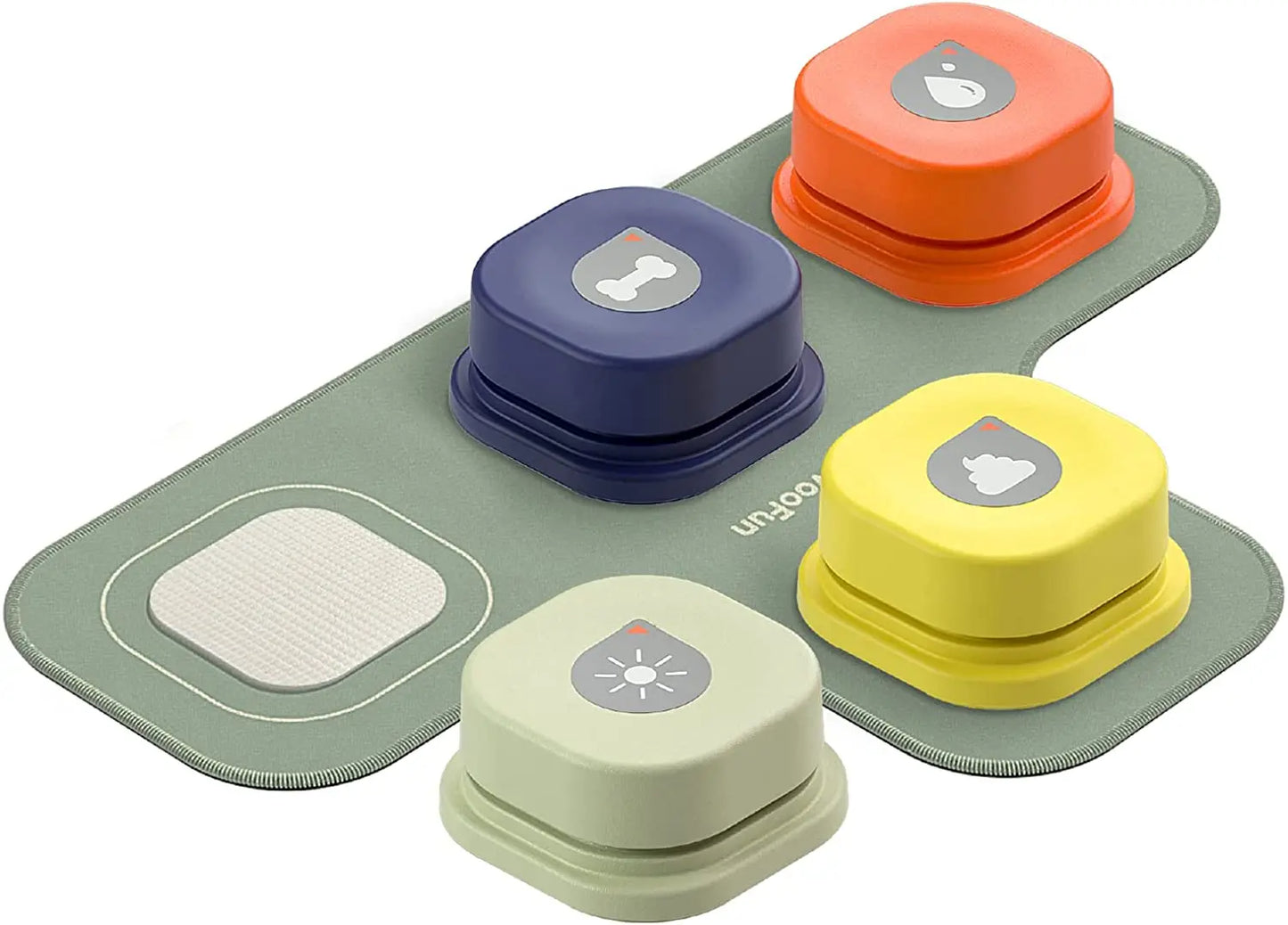 MEWOOFUN Interactive Dog Talking Buttons with Mat-Pet Communication Vocal Training- Easy To Use