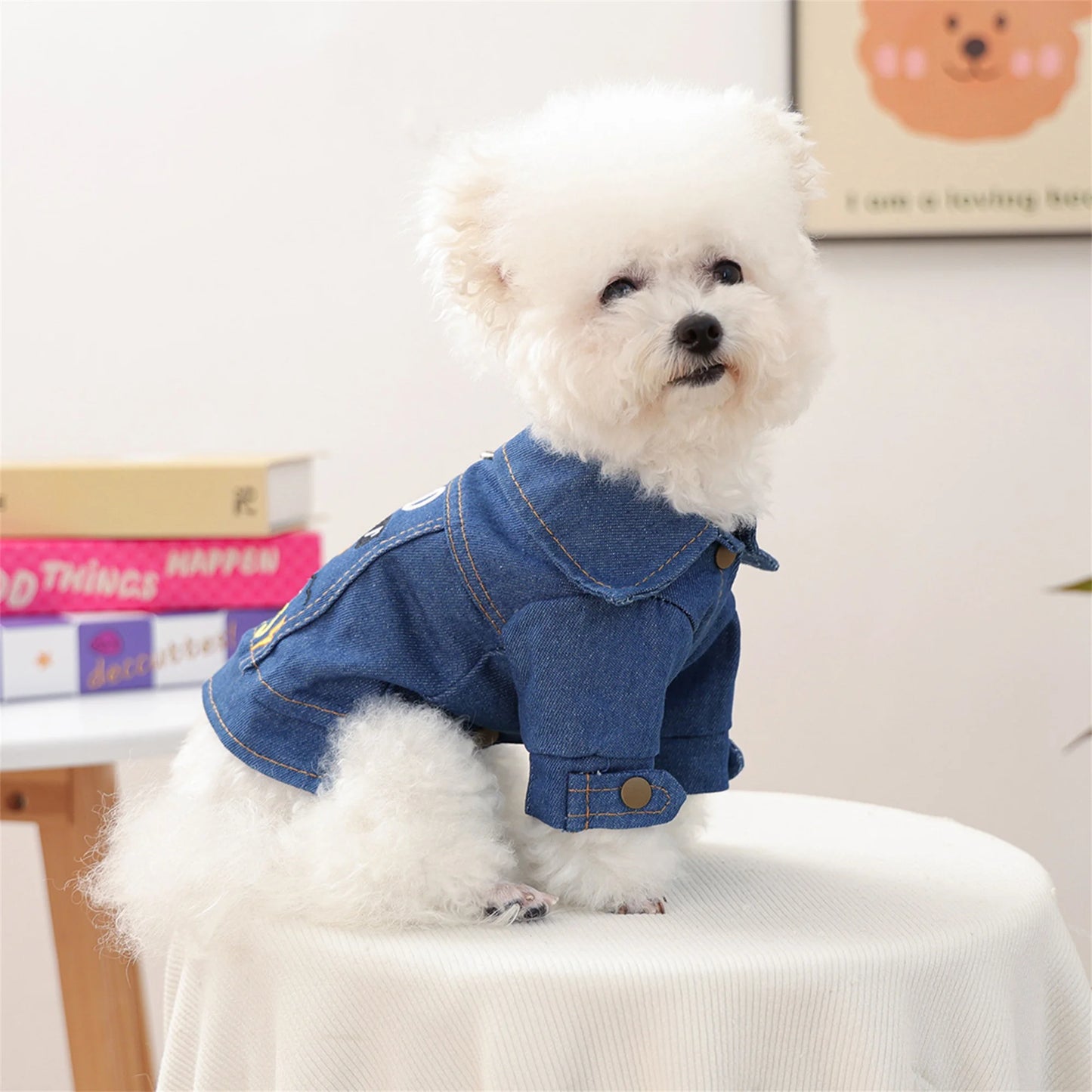 Stylish Floral Print Dog Hoodie Sweatshirt- Winter Warm Dog Coat Jacket- for Small Medium Large Girl Boy Dogs