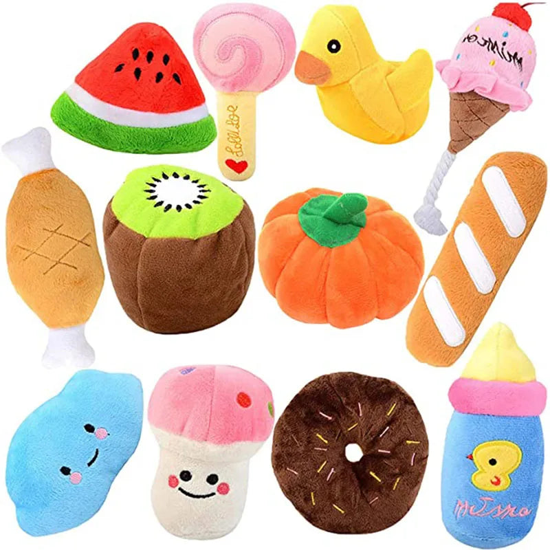 1PC Puppy Dog Plush Squeaky Toys for Small Medium Dogs -Aggressive Chewers-Dog Toys