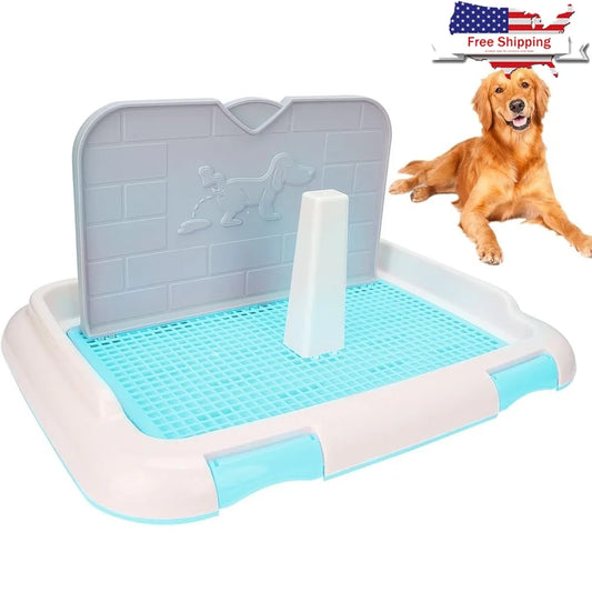 Indoor Dog Toilet Puppy Training Potty Tray- Urination Pad -Easy Clean- Disposable Dog Potty System- Keeps Paws Dry