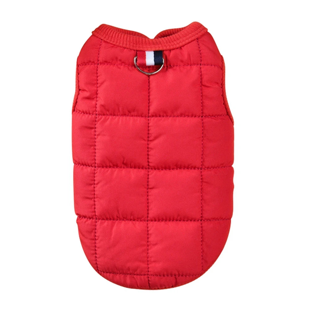 Winter Warm Cotton Padded Jacket- Windproof- Simple Dogs Vest Coats- For Small Medium Dogs-Costumes/Apparel