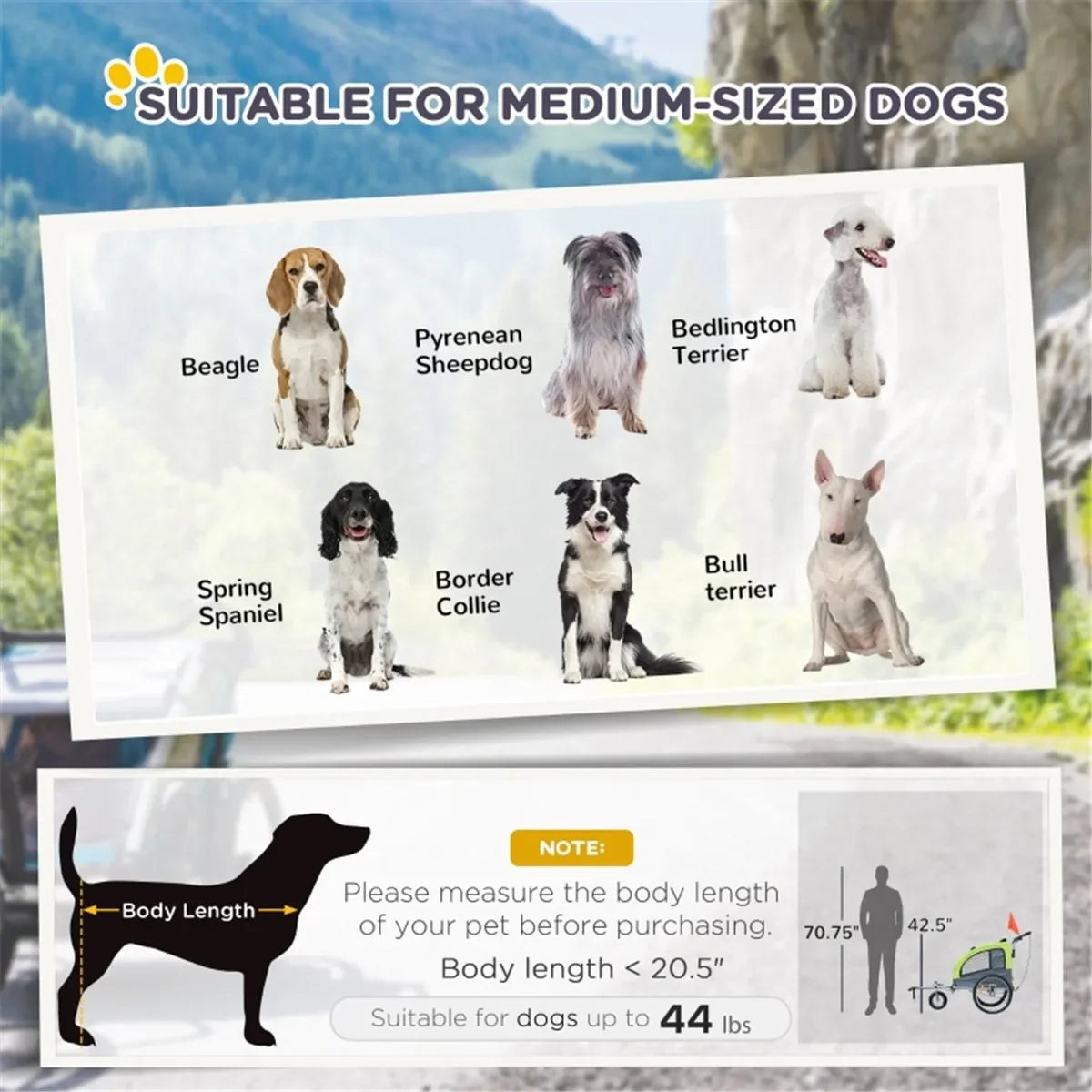 Outdoor Dog Stroller, Three entrances small animal cage, Movement with Windows Pet cages,Equipped with a sunshade and waterproof