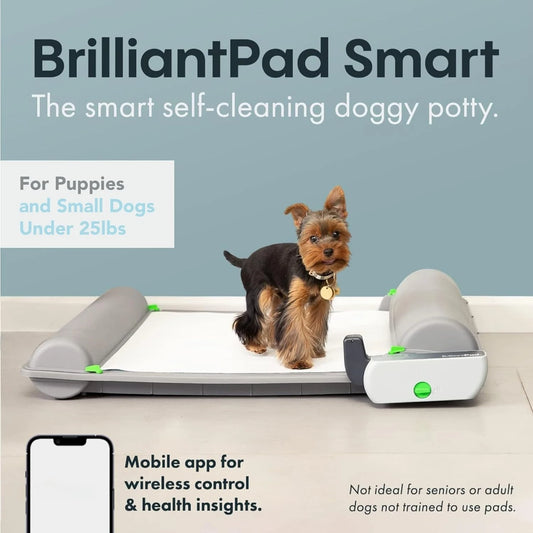 Smart Indoor Self-Cleaning Dog Potty for Small Dogs- Odor Control-AI Health Monitoring- Smartphone App- Puppy Training Alternative