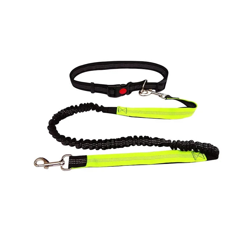 Hand Free Dog Leash for Pet Walking Running Jogging- Adjustable Dog leash- Waist Belt -Chest Strap Traction Rope