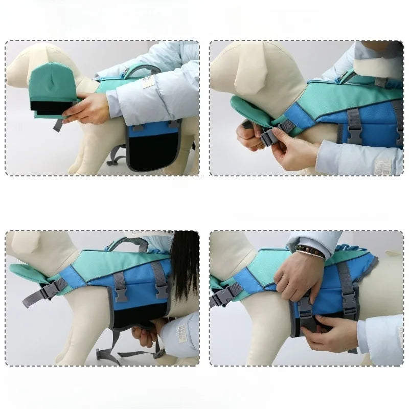 Dog Summer Swimming Life Jacket-Sizes XS to XL- Swimsuit Safety Vest- for Dog Pool or Surfing or Drifting- Life Vest-Pet Accessories
