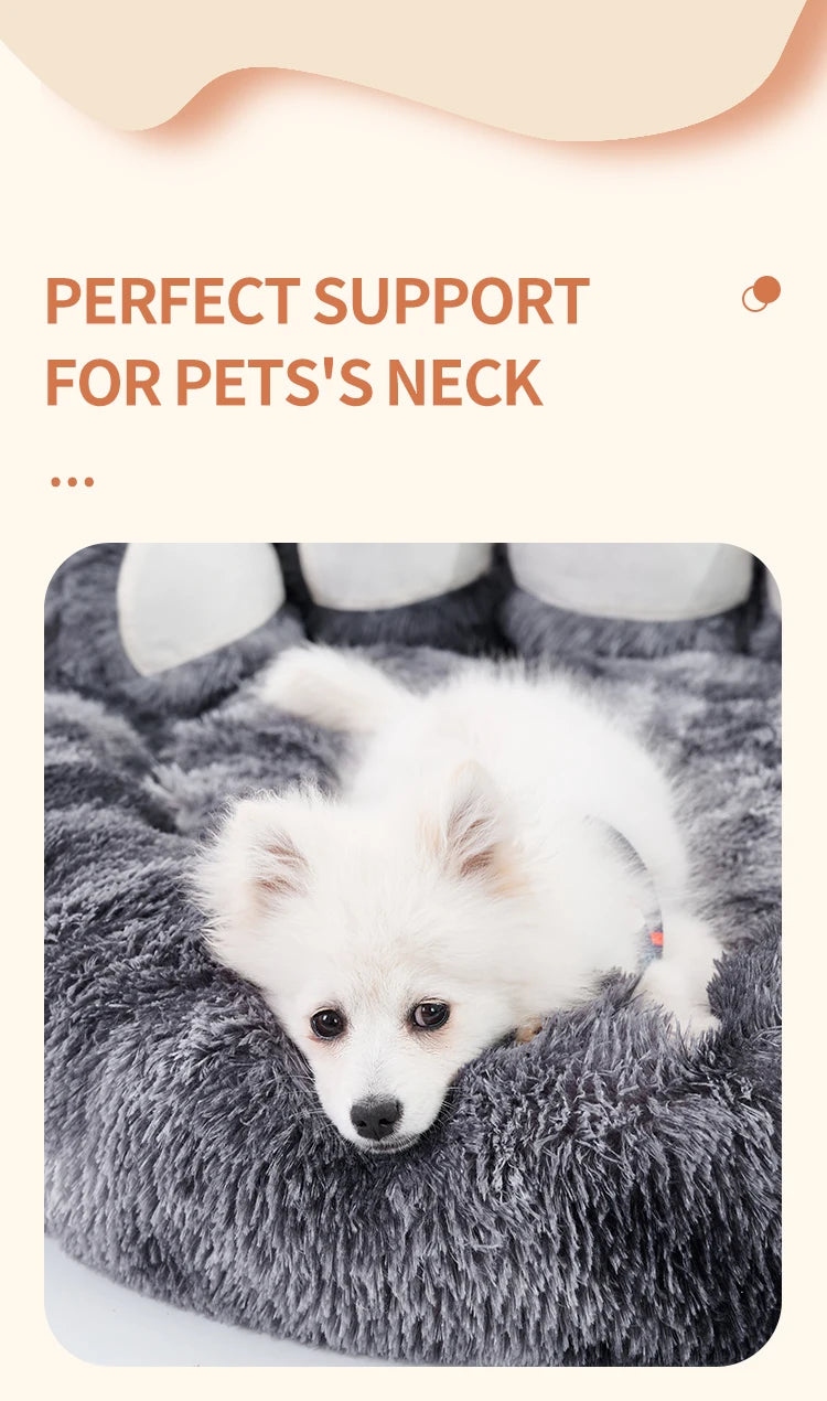 Cozy Comfy Pet Dog Bed- Paw Shape Warm Dog Bed- Fluffy Dog Bed- Deep Sleeping Warm Thickened