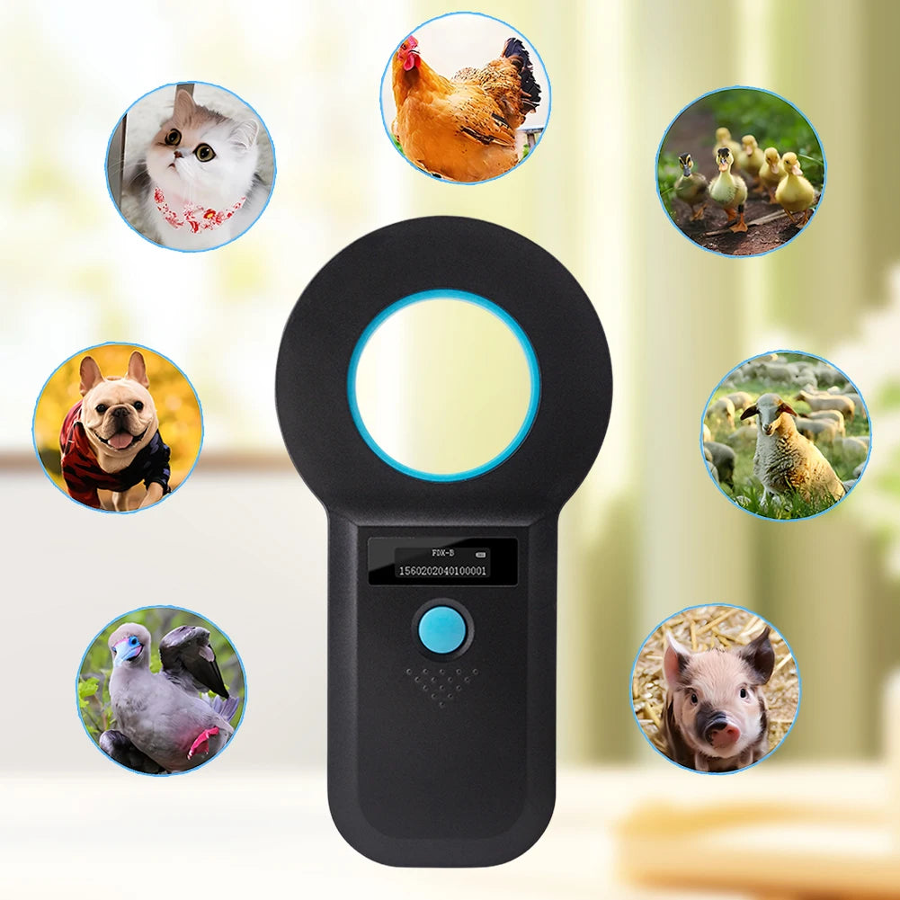 Handheld Animal Pet Microchip Reader- EMID FDX-B(ISO11784/85) RFID EMID Micro Chip Scanner -Pet Tag Scanner for Pets