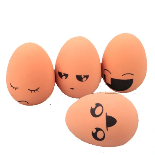Bouncing Realistic Egg - Small Dog Toy- Expression Ball- Chew Resistant - Puppy Training Interactive