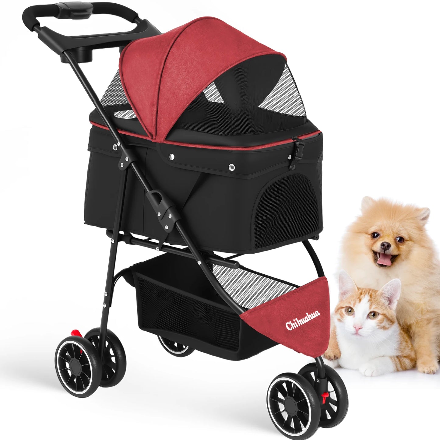 Pet Stroller- For Small Puppy/ Dogs- Foldable-Pet Strollers