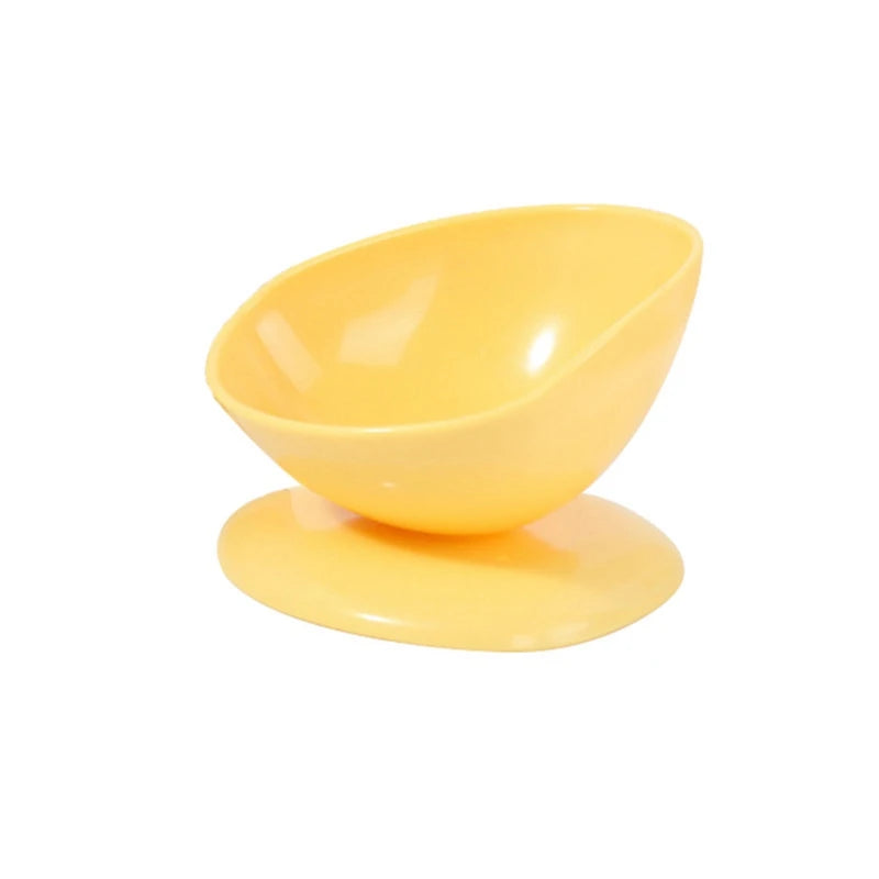 Tilted Raised Posture Food Bowl- Neck Protection- Anti- Vomiting 15 Degree Elevated Slanted Stand Pet Bowls